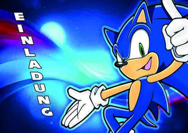 Sonic-Einladungskarten